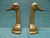 Solid Brass Duck Goose Head Bookends 8-1/4" high 3.6 lbs Made in India