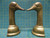 Solid Brass Duck Goose Head Bookends 8-1/4" high 3.6 lbs Made in India