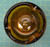 Vintage Orange Murano Glass Bullicante Controlled Bubble Pinched Ashtray 6"