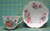 Vintage Salisbury Crown Bone China Pink & Blue Flowers Tea Cup & Saucer England