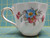 Vintage Salisbury Crown Bone China Pink & Blue Flowers Tea Cup & Saucer England