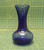 Hand Blown Indiana Glass Cobalt Blue 8"H x 4.5"D Flower Display Glass Vase