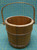 Basketville Round Basket With Wooden Handle 6.5" Tall 6.25" Interior Diameter