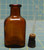 Antique Light Amber Corktop Ink Bottle 2-1/2", Embossed 9-1243