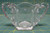 Vintage Clear Glass Spooner, Silverware Bowl, 3" H 3.75" D, Star Bottom