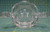 Vintage Clear Glass Spooner, Silverware Bowl, 3" H 3.75" D, Star Bottom