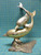 Large Brass Swimming Dolphin Pair Marine Nautical Statue 14.75" X 11.5" X 10.5"