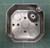 Raco 4" Octagon Box, Drawn Steel, 1-1/2" Deep, Nine 1/2" KO's, Raised Ground