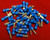 Lot of 46 Pieces Blue Female Spade Terminals 16-14 Wire, Partially Insulated