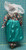 Porcelain/Cloth Doll 17-1/2" Tall, Green Flowered Outfit