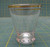 Clear Glass Tumbler with Painted Flashed Gold Rim 3" Tall Cordial Shot Glass