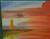 Original Handmade Acrylic Painting "Lighthouse At Sunset" Signed J. Brady 20x16