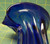 11.5" Tall Cobalt Blue Glass Vase Jack In The Pulpit Style Vase