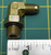 Parker 4-6 C5OX, Triple-Lok 1/4 Straight Thread Elbow 37° Flare 2503-6-4