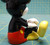 Disney Mickey Mouse Porcelain Figure Crossed Legs With Hands on Knee
