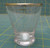 Set of 4 Clear Glass Tumblers Sherry Shot Glasses with Painted Gold Rim 3" Tall