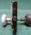 Antique Steel/Copper & Porcelain Doorknob Deadbolt Mortise Lock Assembly, No Key