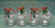 Set Of 4 Vintage Christmas Goose & Holly Clear Glass Drinkware Set 5.5" H 