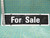 Black & White Double Sided Steel "For Sale" Sign 24" X 6"
