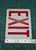 "Exit" Sign - White with Red Lettering - 10" x 8"