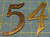 Vintage Retro Gold-Tone Decor Metal Numbers "4" and "5" Wall Art