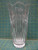 Clear Glass Vase with Slightly Scalloped Edge, Star Design, 9"H x 3.5"W