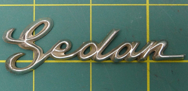 Vintage Original Chrome Letter "Sedan" Emblem P/N 3-1/4" X 1"