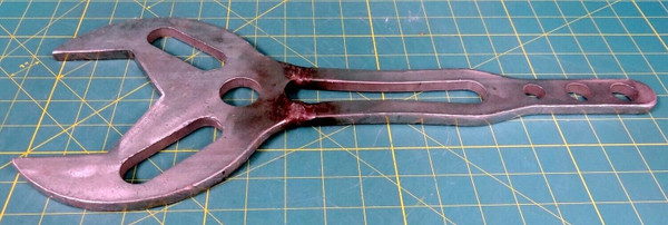 Custom Hand Operated Large Steel Wrench - 4" Hex