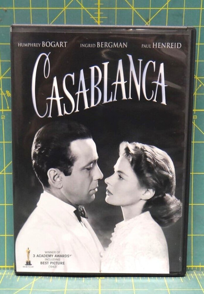 Casablanca (1942) Humphrey Bogart, Ingrid Bergman Romance War DVD Black & White