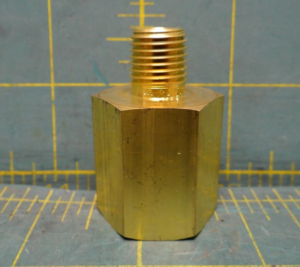 Cajon Brass Pipe Fitting Reducer Adapter 1/2" NPT Female x 1/4" NPT Male