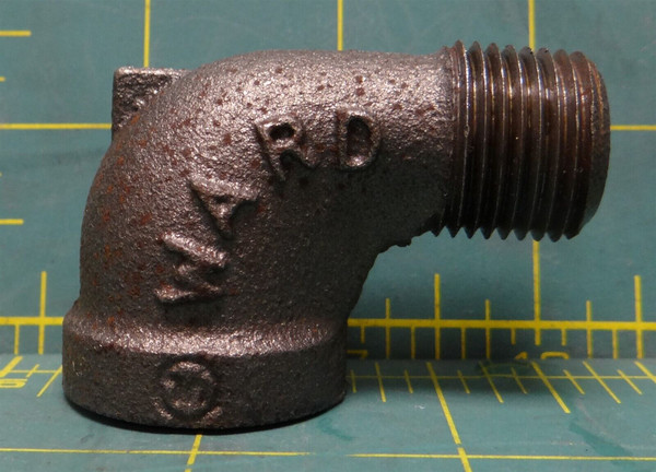 Ward Street Elbow, 90 Degrees, FNPT x MNPT, 1/2 in Pipe Size - Pipe Fitting
