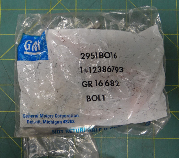 GM 12386793 Front Seat Recliner Bolt Kit 8 Bolts & 8 Washers 2.7" Long Bolts