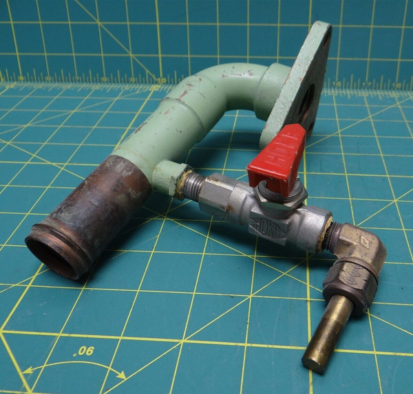 Hoke Ball Valve 7115F4S With Elbow Pipe Attached