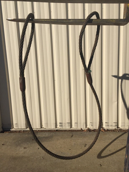 Large Wire Sling Cable Sling Rigging Cable 1 1/4" x 9' Cable Choker Cable