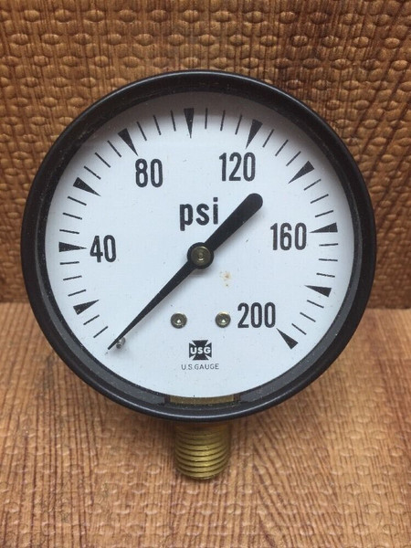 AMETEK USG 2.5" 0-200 PSI UTILITY GAUGE 1/4" NPT, PN P500 NSN: 6685-00-5276-214