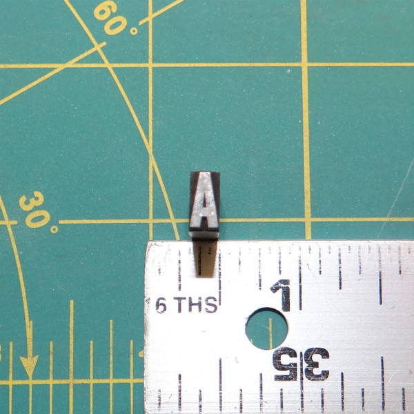 (1) Letter "A" Vintage Metal Typeset Letterpress Block 'Gothic Condensed' 24pt.