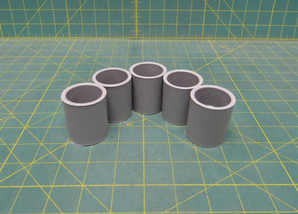 (5) 1" Gray PVC Conduit Coupling Fitting 27mm - Kraloy Brand CP10