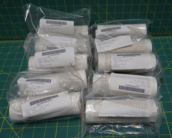 Lot of 10 Rolls, 15 CM Recording Chart Paper Range 1-20 4305C, 6625-00-286-3846