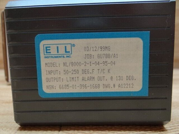 Non-Liner Systems Series 8000 Signal Conditioner (50-250 F), 8000-2-1-04-95-04 