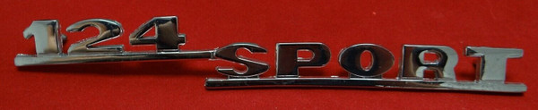 Fiat 124 Sport Rear Emblem 7-1/4" Long