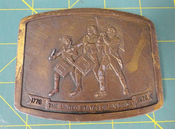 Vintage CP Romano USA Bicentennial Belt Buckle 1776-1976 