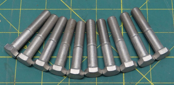 (Qty: 10) 3/8-24 x 2" Hex Head Machine DG F593C Stainless Steel Bolt