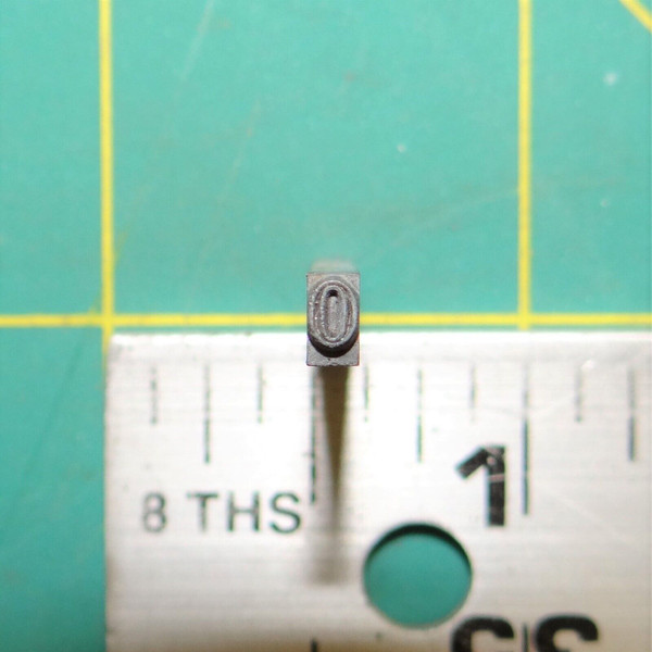(1) Number '0' Antique Metal Typeset Letterpress Block 'Parry Bold' 12pt. font