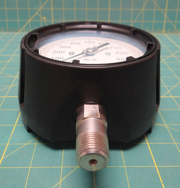 Marsh 4" Pressure Gauge 0 - 1000 PSI P/N PG-73 1/2" NPT 316 SS Tube, Tip, Socket