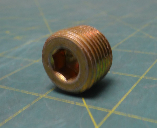 1/2" Male NPT Plug Brass Pipe Fitting Internal Hex Head