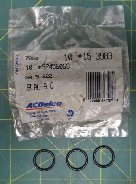 Pack of 3 ACDelco 15-3983 GM 52456069 A/C Evaporator Fitting Seal Gasket