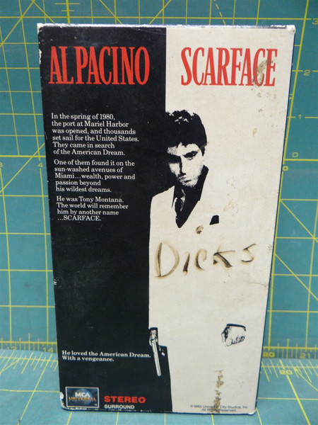 Scarface 1983 VHS Tape Unrated Al Pacino 2hrs 50 mins Universal Studios