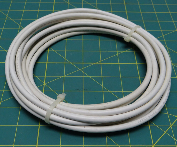 19' FT RadioShack RG/6 SAT Foam 18 AWG CL2 E135174A Standard Coaxial Cable