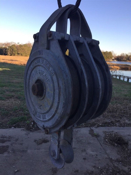 3 Sheave Marine Galvanized Block Pulley Crane Block Rigging Pulley Snatch Block