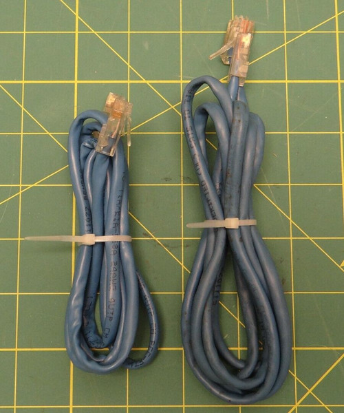 Set of Two Blue Cat 5 Cable UL-ETL VERIFIED TIA-EIA 568-A RJ45 3' and 5' FT.